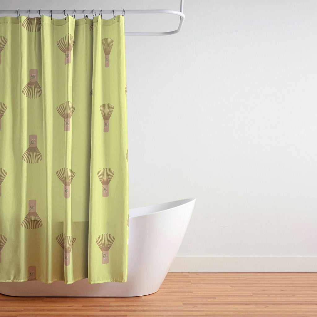 Design by Spark Matcha Whisk Shower Curtain