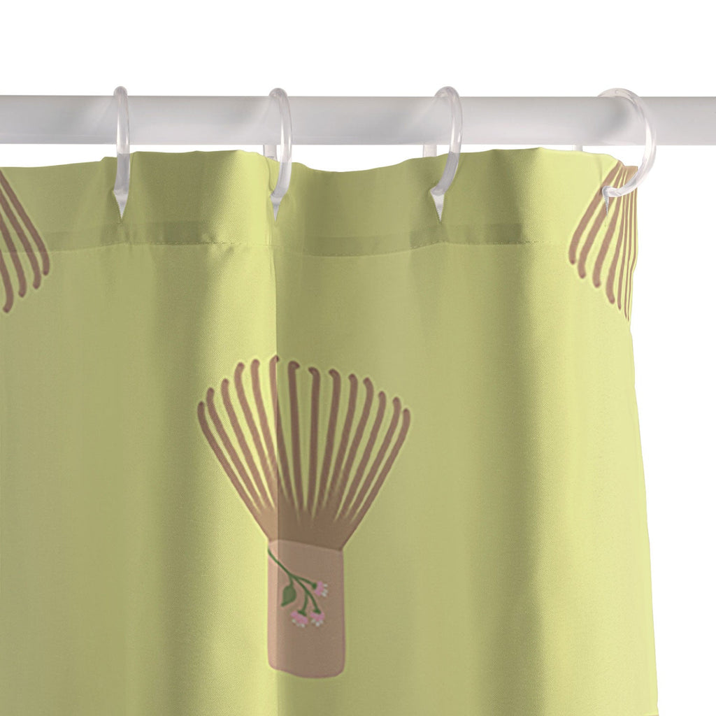 Design by Spark Matcha Whisk Shower Curtain