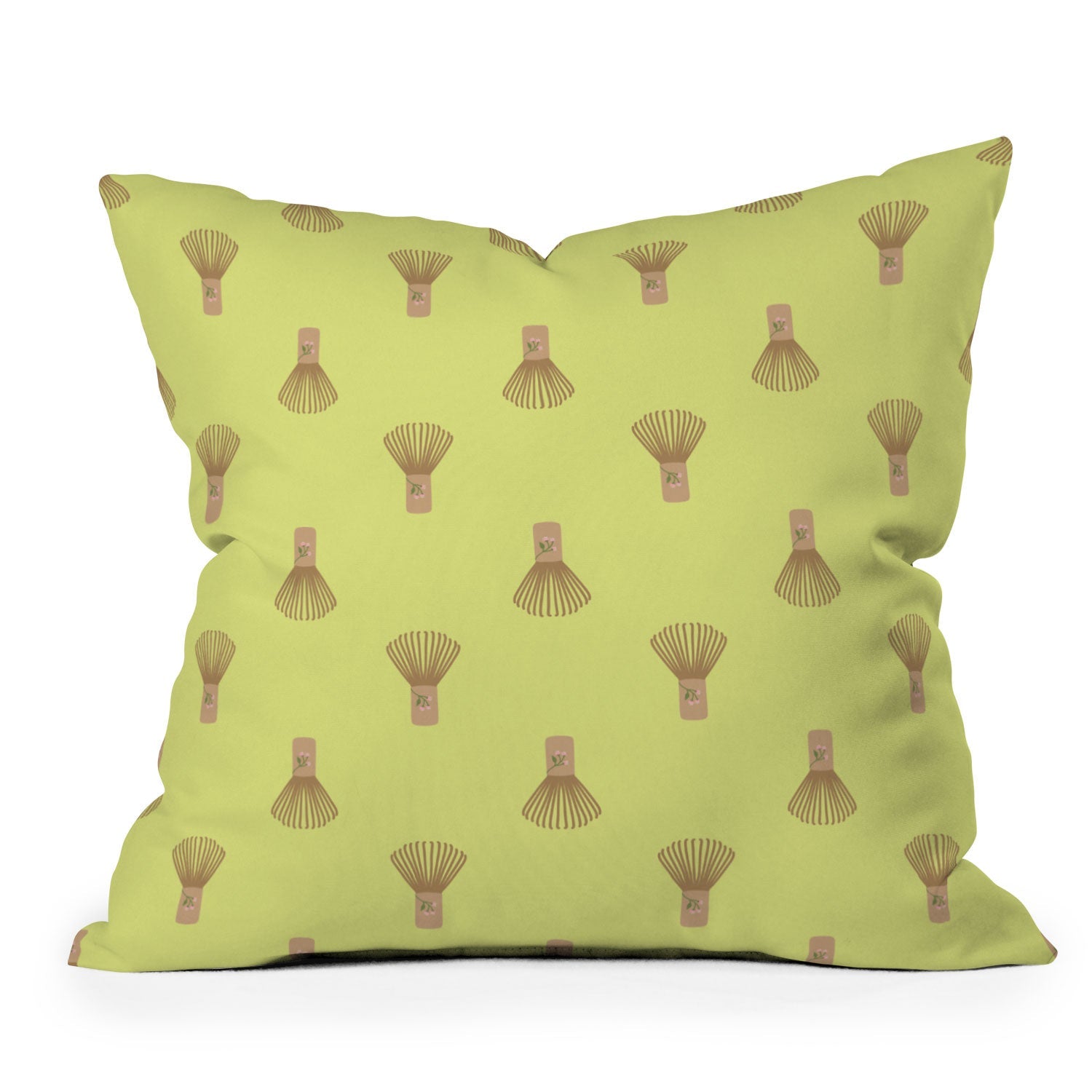 Design by Spark Matcha Whisk Throw Pillow