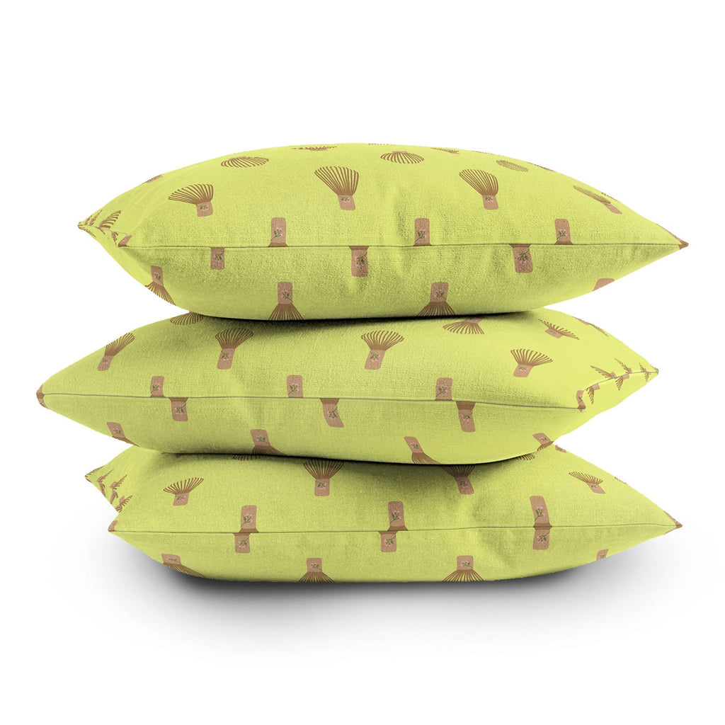 Design by Spark Matcha Whisk Outdoor Throw Pillow