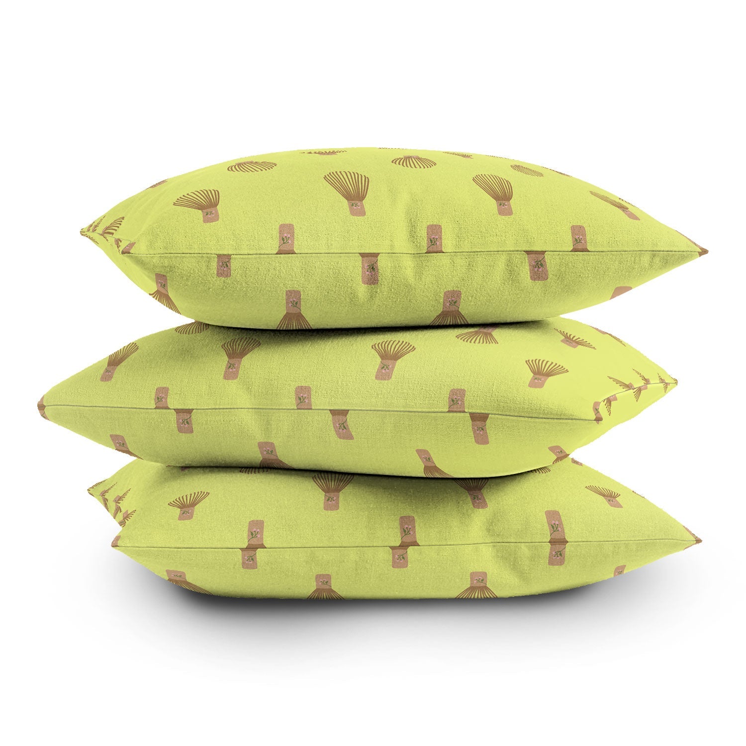 Design by Spark Matcha Whisk Outdoor Throw Pillow