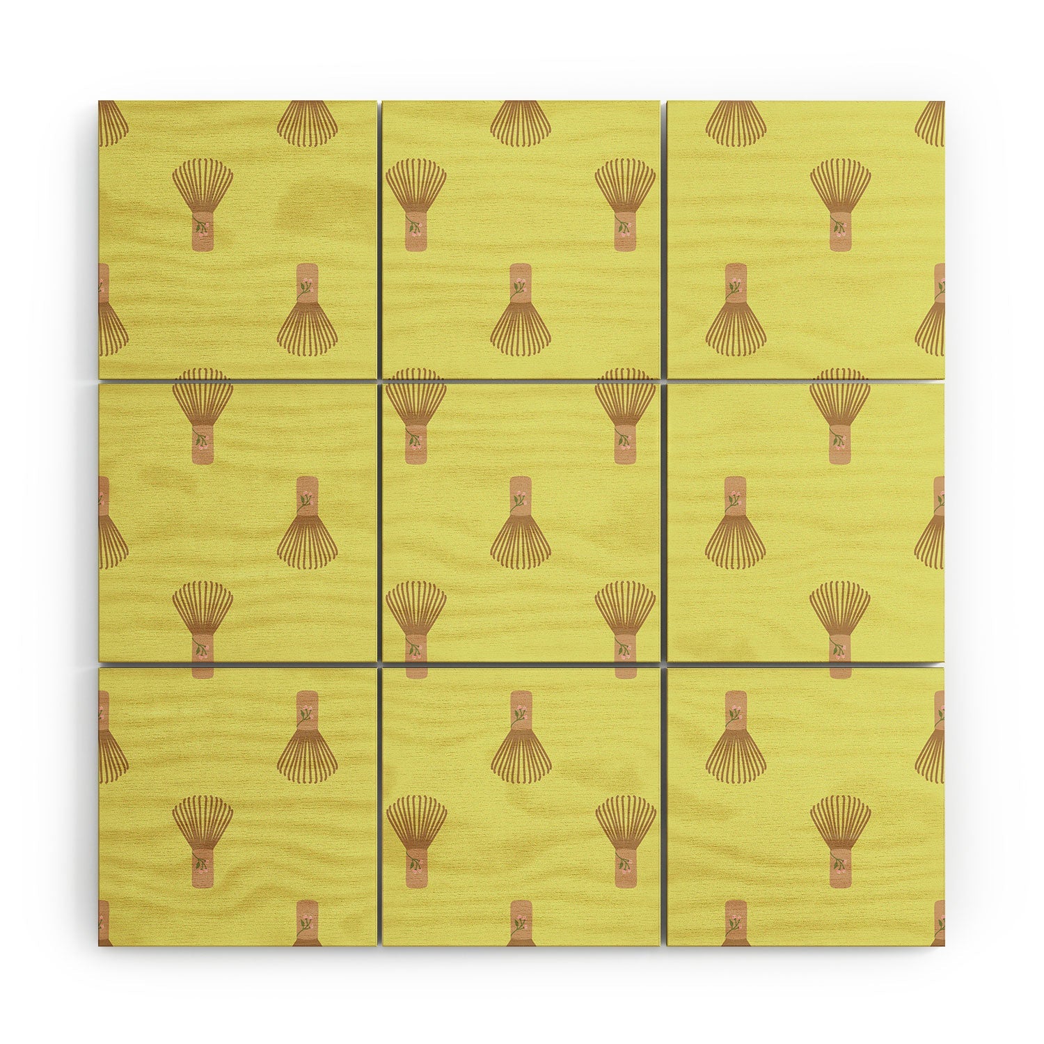 Design by Spark Matcha Whisk Wood Wall Mural