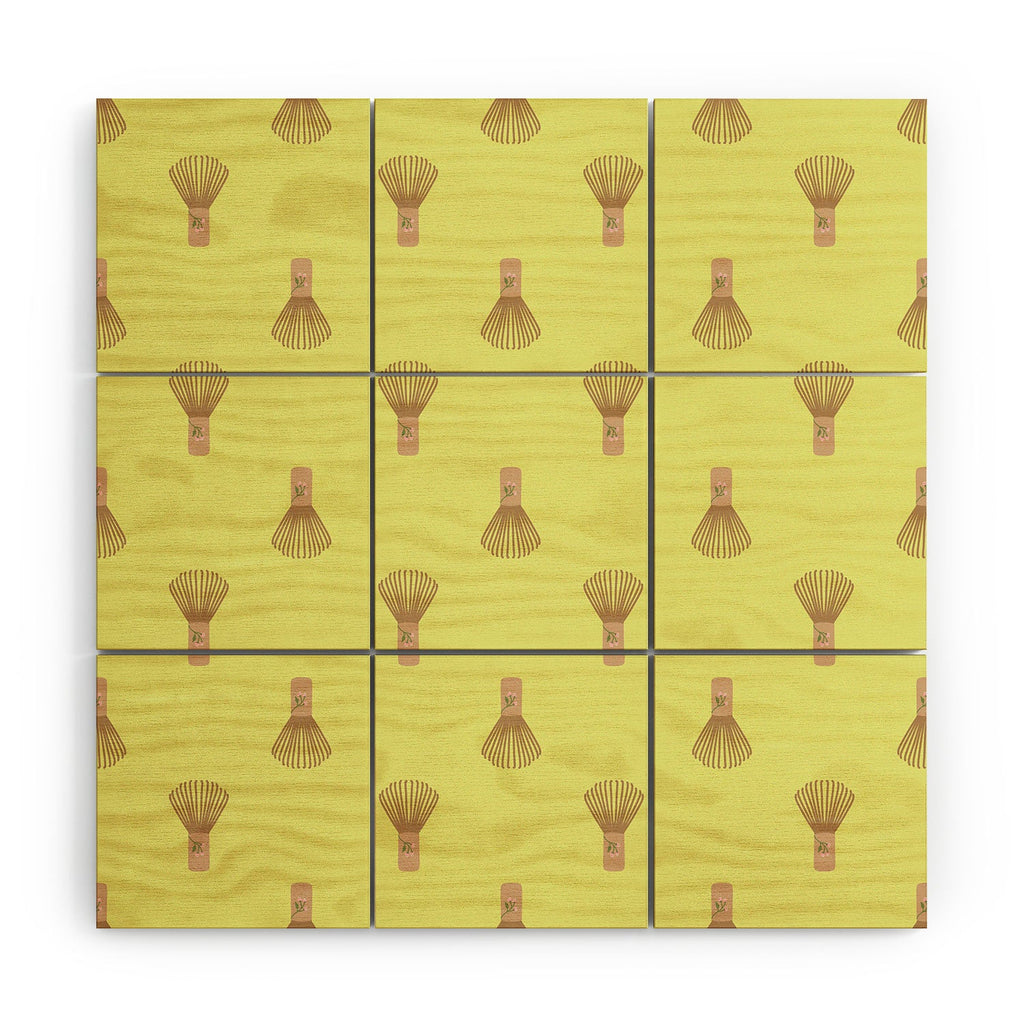 Design by Spark Matcha Whisk Wood Wall Mural