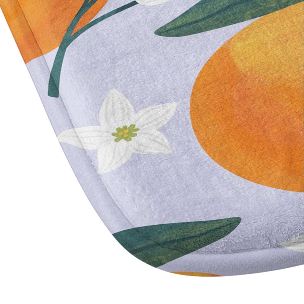 Design by Spark Orange Florals Memory Foam Bath Mat