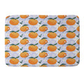 Design by Spark Orange Florals Memory Foam Bath Mat