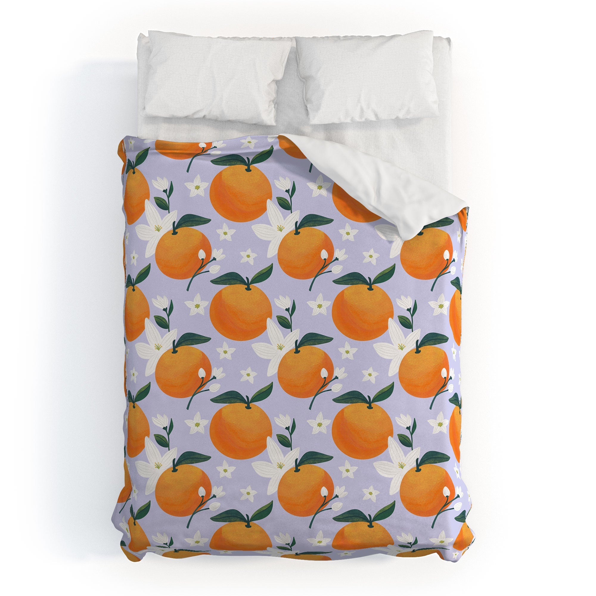 Design by Spark Orange Florals Duvet Cover