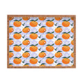 Design by Spark Orange Florals Rectangular Tray
