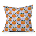 Design by Spark Orange Florals Throw Pillow