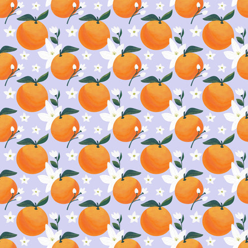Design by Spark Orange Florals Shower Curtain