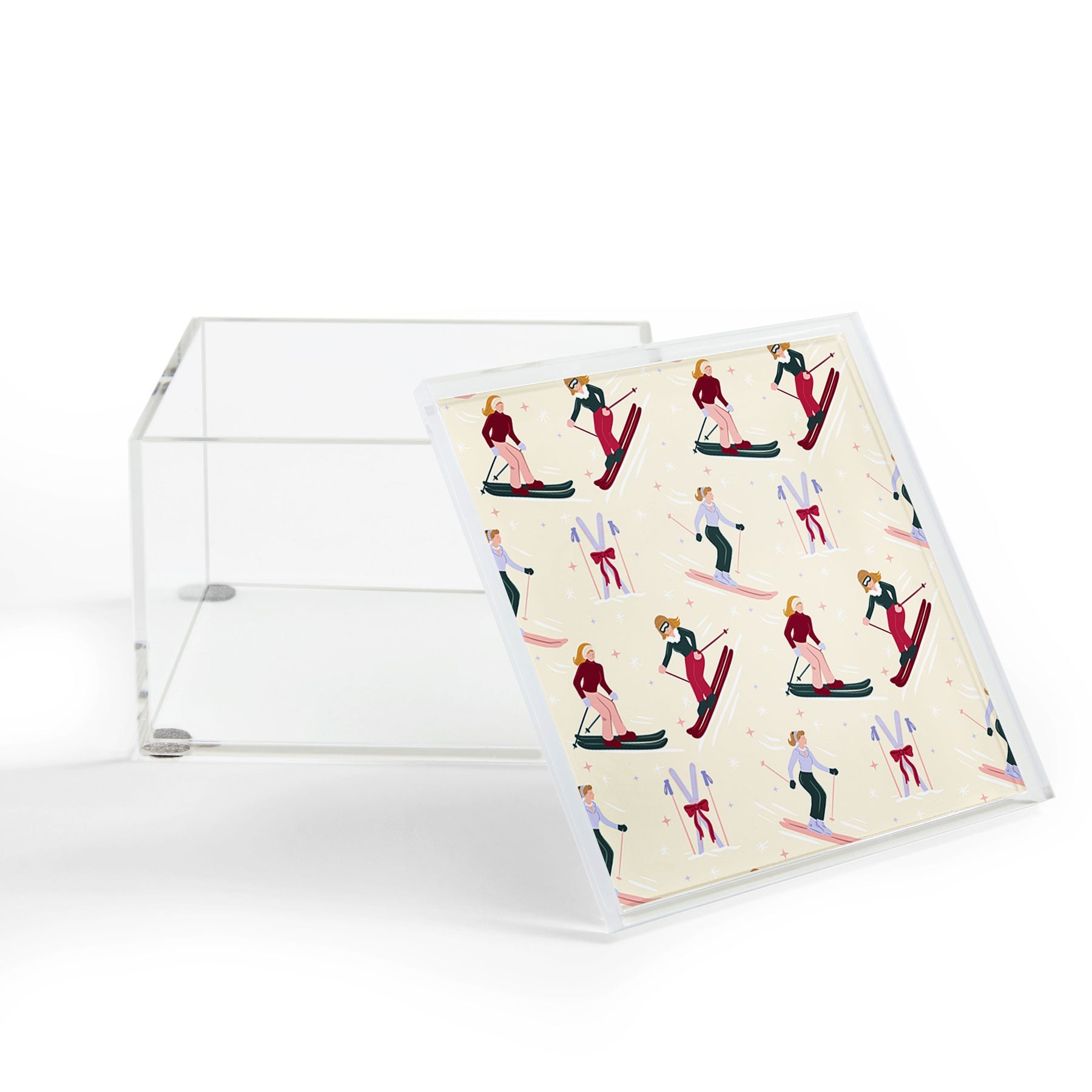 Design by Spark Retro Ski Girls Acrylic Box