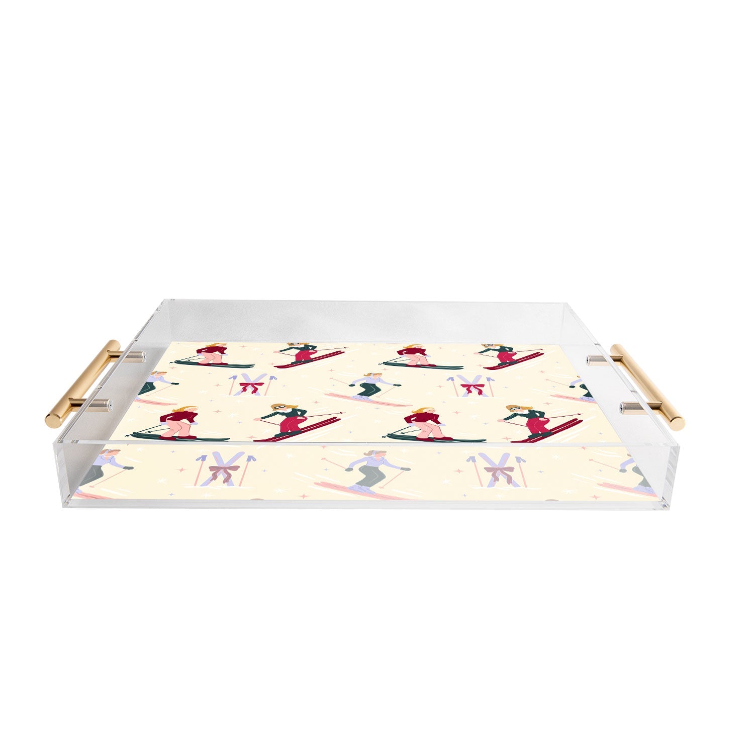 Design by Spark Retro Ski Girls Acrylic Tray