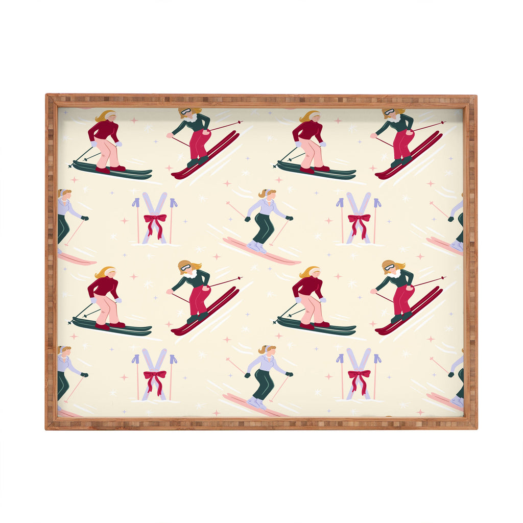 Design by Spark Retro Ski Girls Rectangular Tray