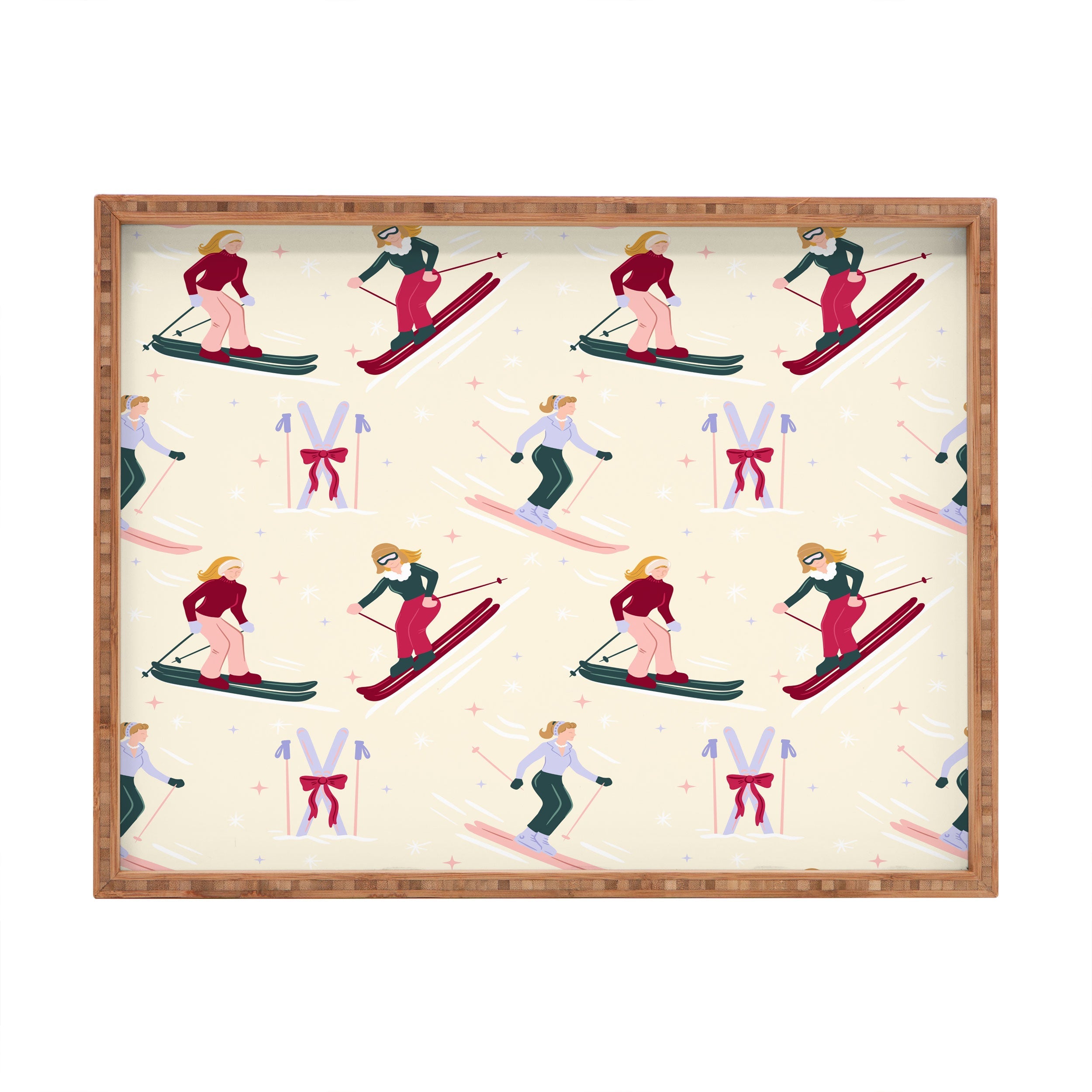 Design by Spark Retro Ski Girls Rectangular Tray