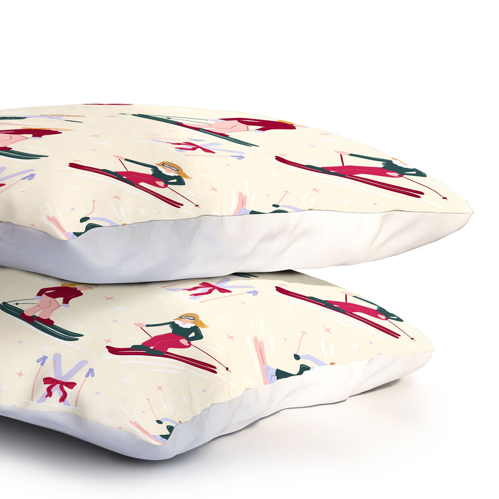 Design by Spark Retro Ski Girls Pillow Shams