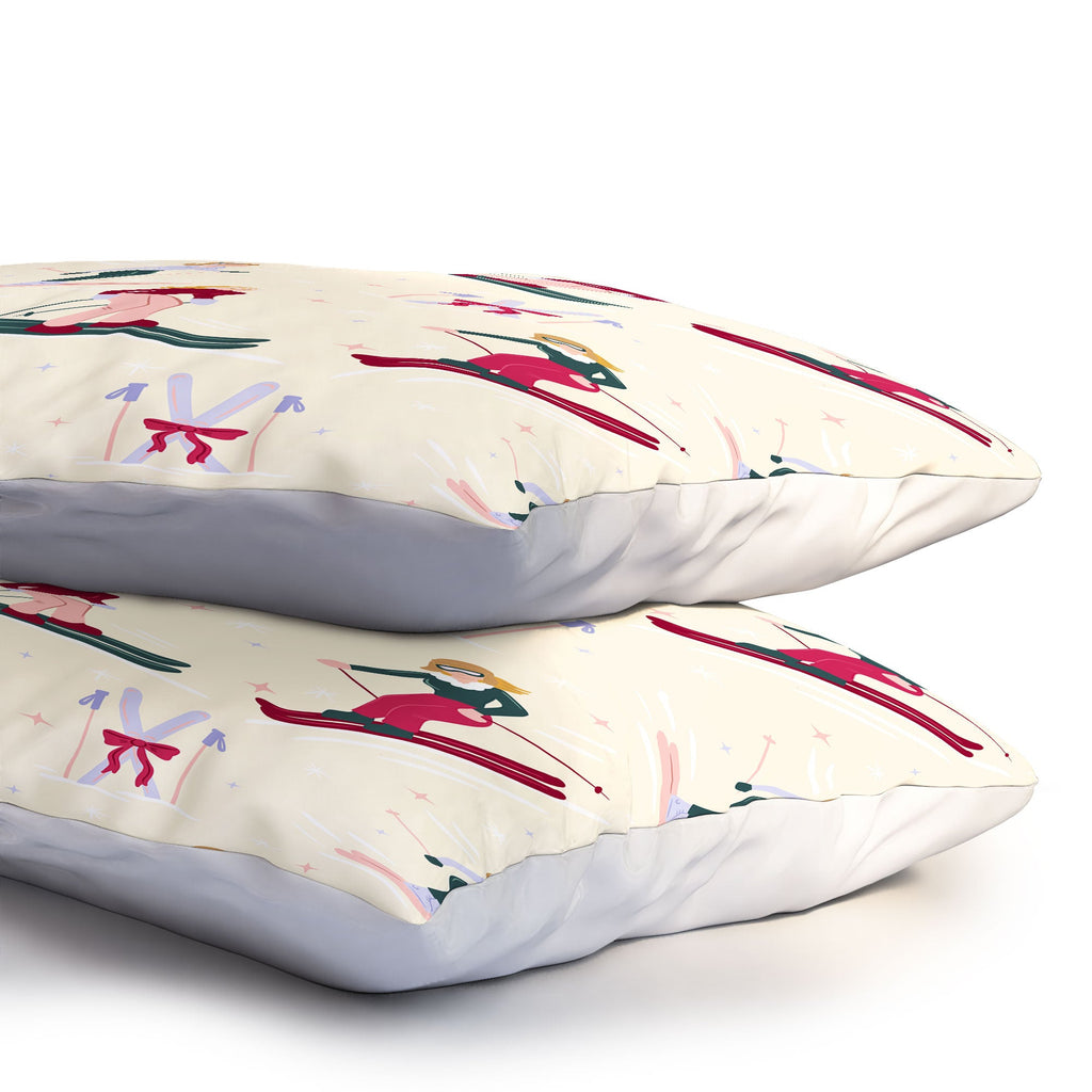 Design by Spark Retro Ski Girls Pillow Shams