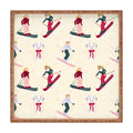 Design by Spark Retro Ski Girls Square Tray