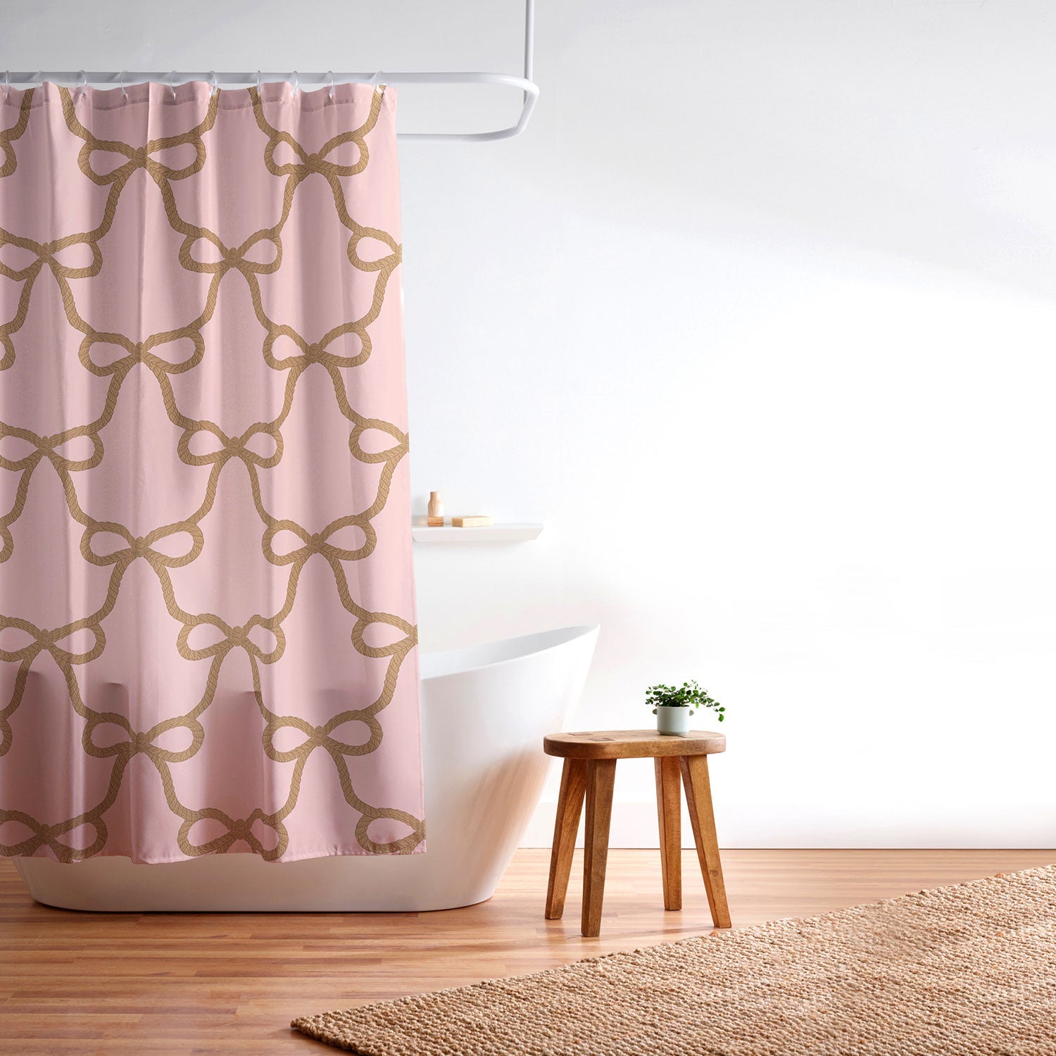Design by Spark Ribbon Rope Shower Curtain