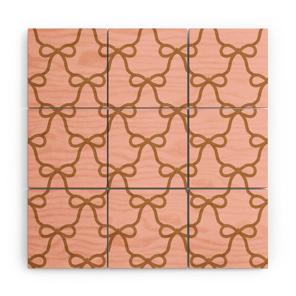 Design by Spark Ribbon Rope Wood Wall Mural