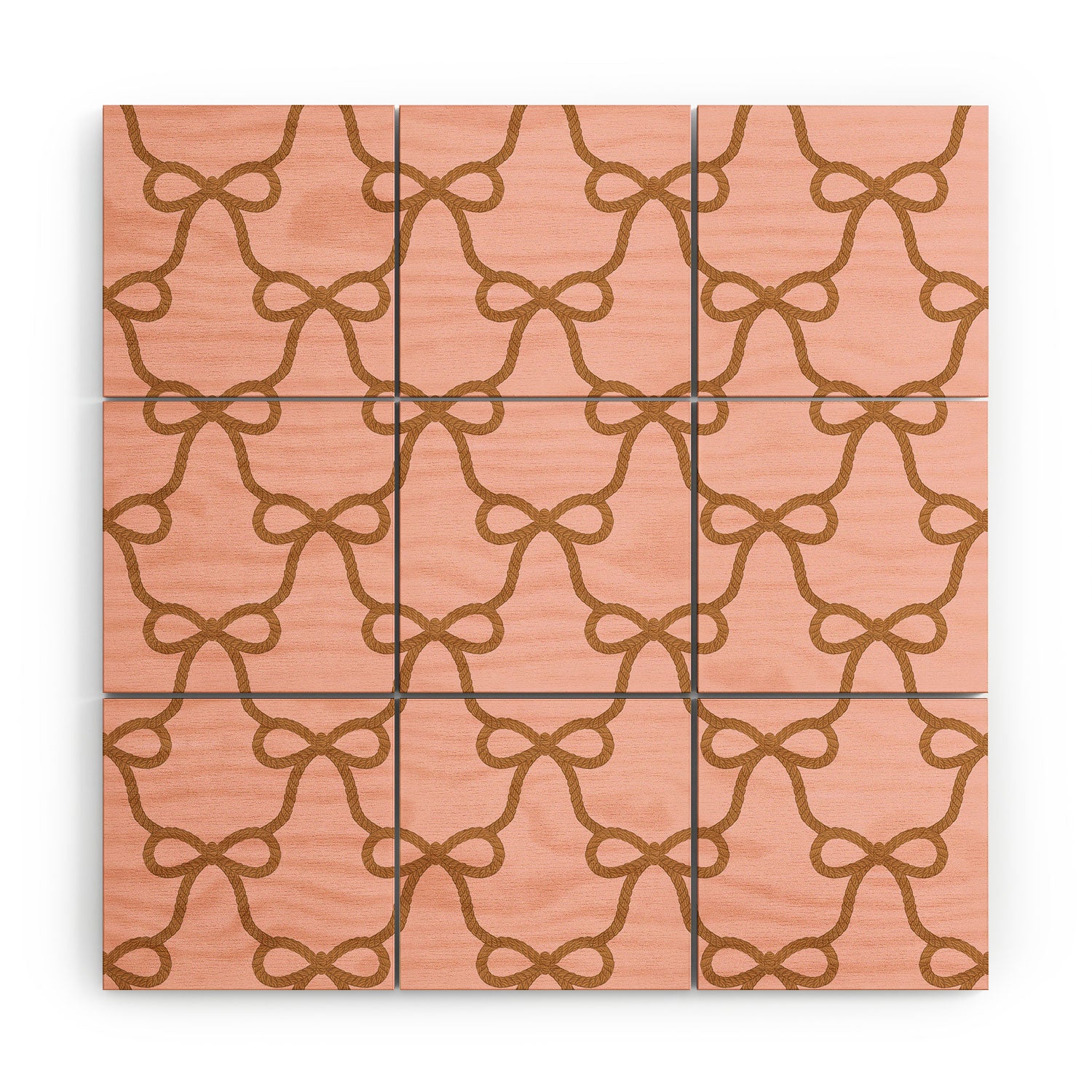 Design by Spark Ribbon Rope Wood Wall Mural