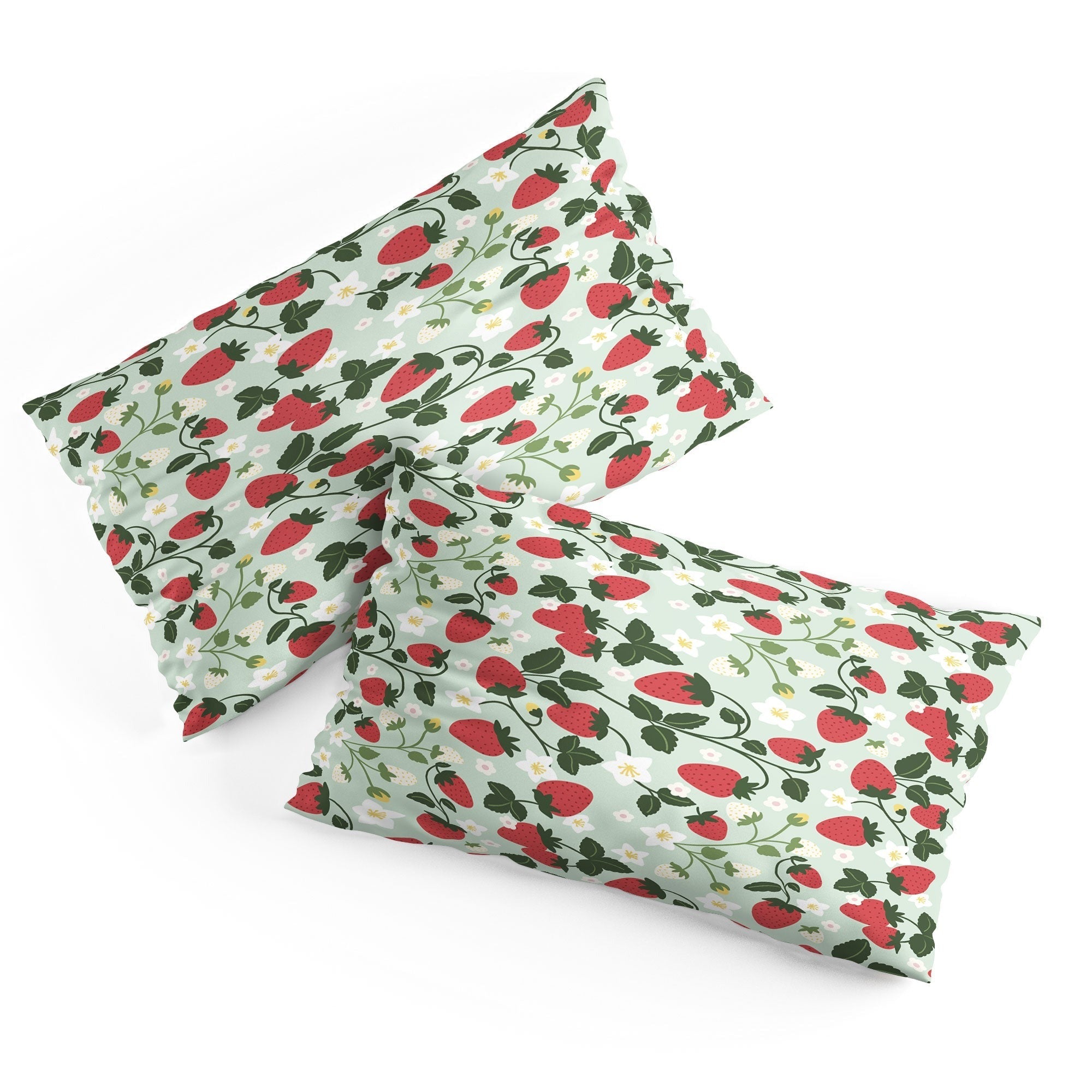 Design by Spark Strawberry Florals Fields Pillow Shams