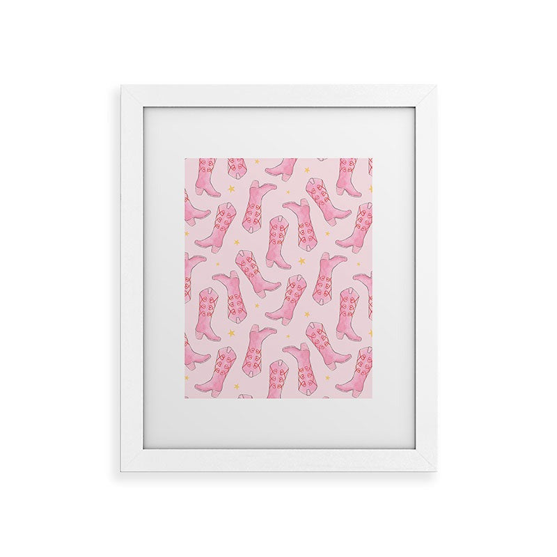 Love_Ryming Stars and Boots Framed Art Print
