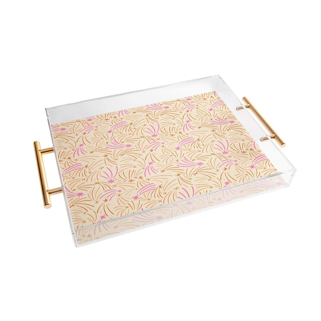 Little Om Pattern Shooting Stars cream Acrylic Tray