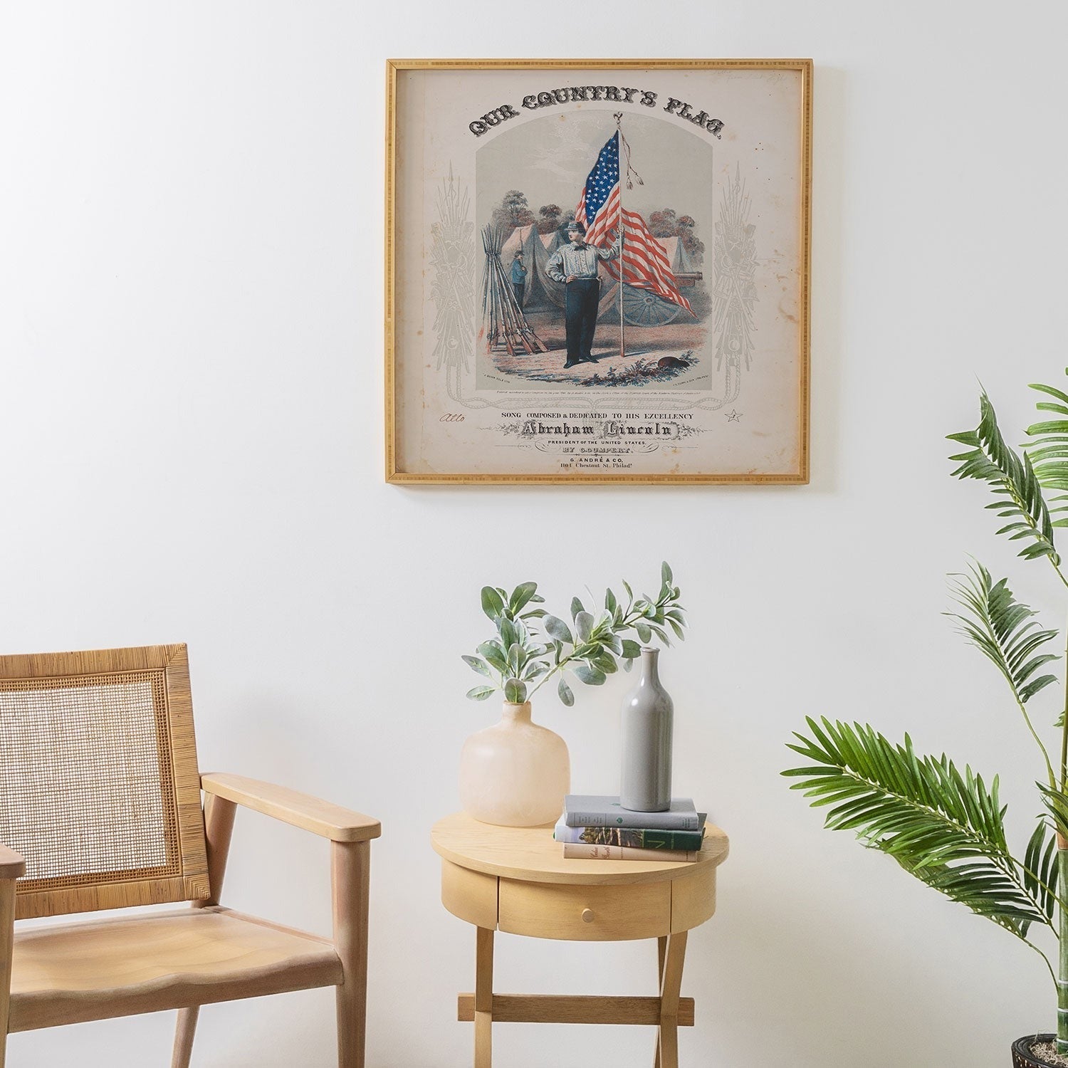 DENY Designs Our Country s Flag Framed Wall Art