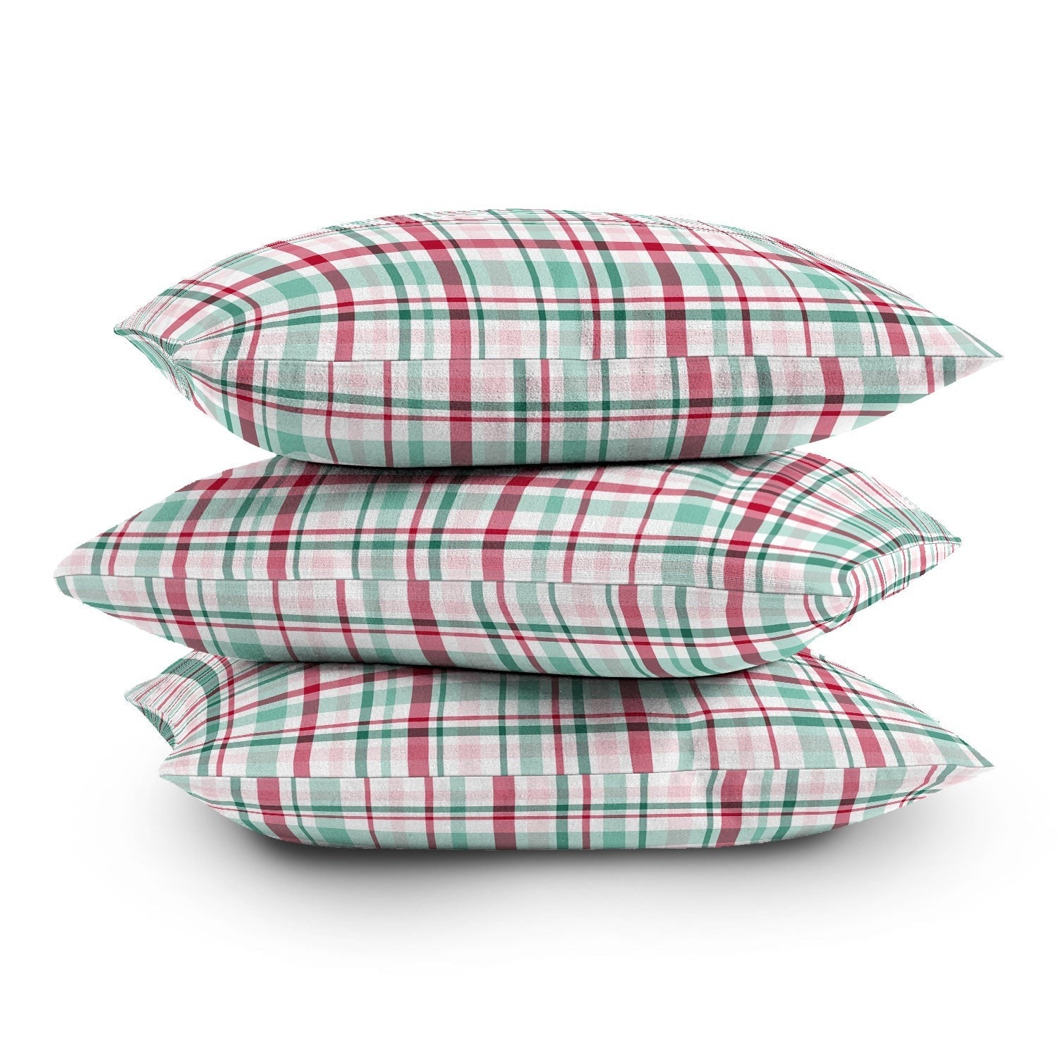 Lisa Argyropoulos Merry Vintage Plaid Throw Pillow