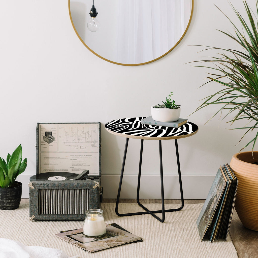 Jennifer Labre Wild Zebra Round Side Table