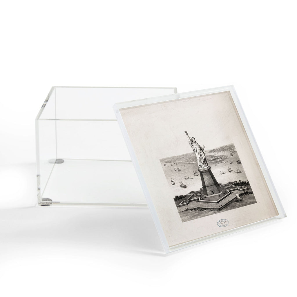DENY Designs Vintage Lady Liberty Acrylic Box