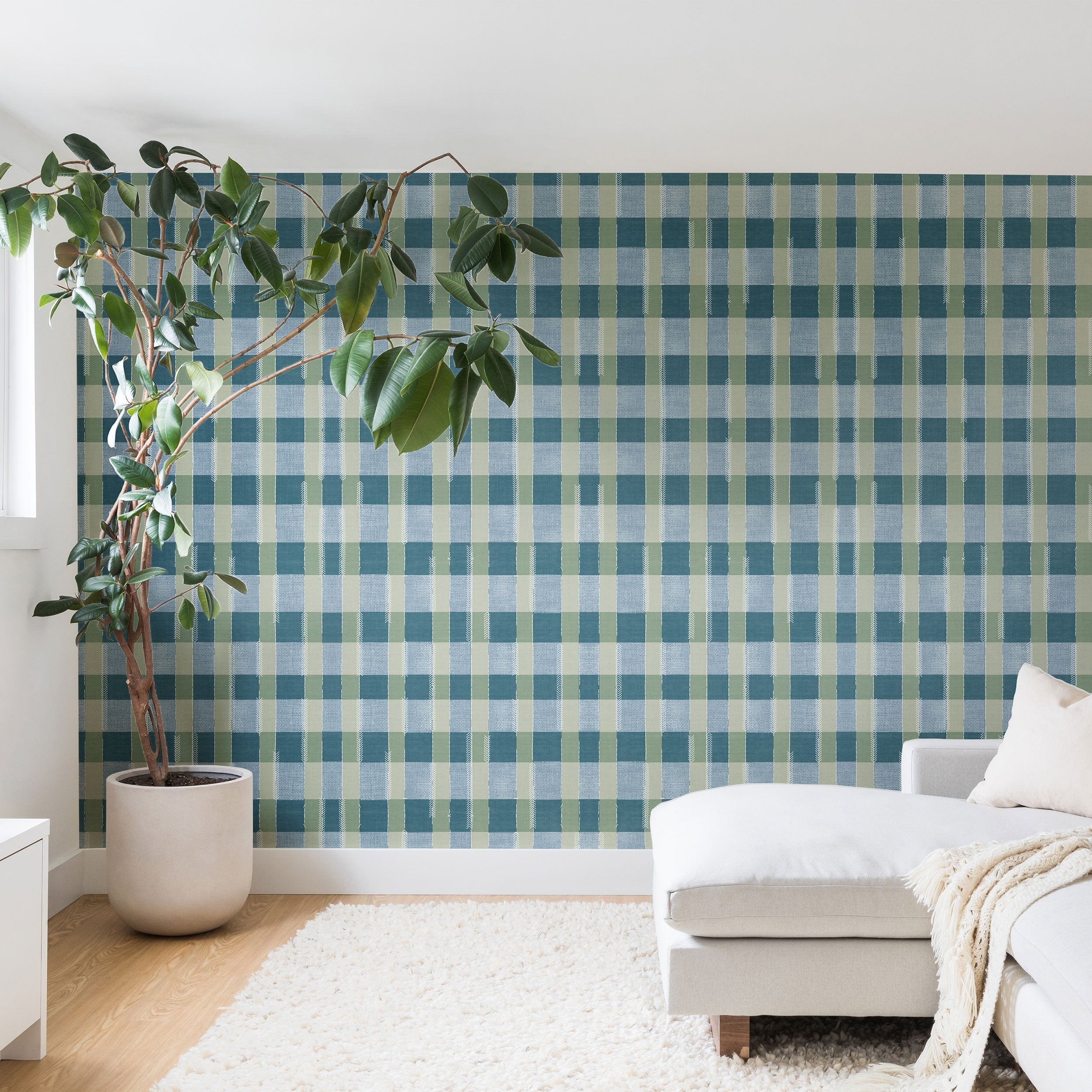 Marta Barragan Camarasa Country Style Checks Wall Mural