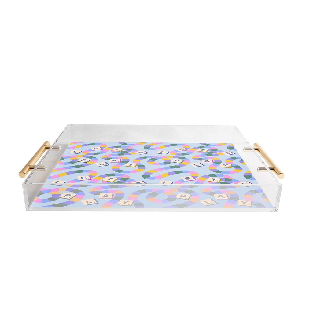 Design by Spark Scrabble Board Game Night Acrylic Tray