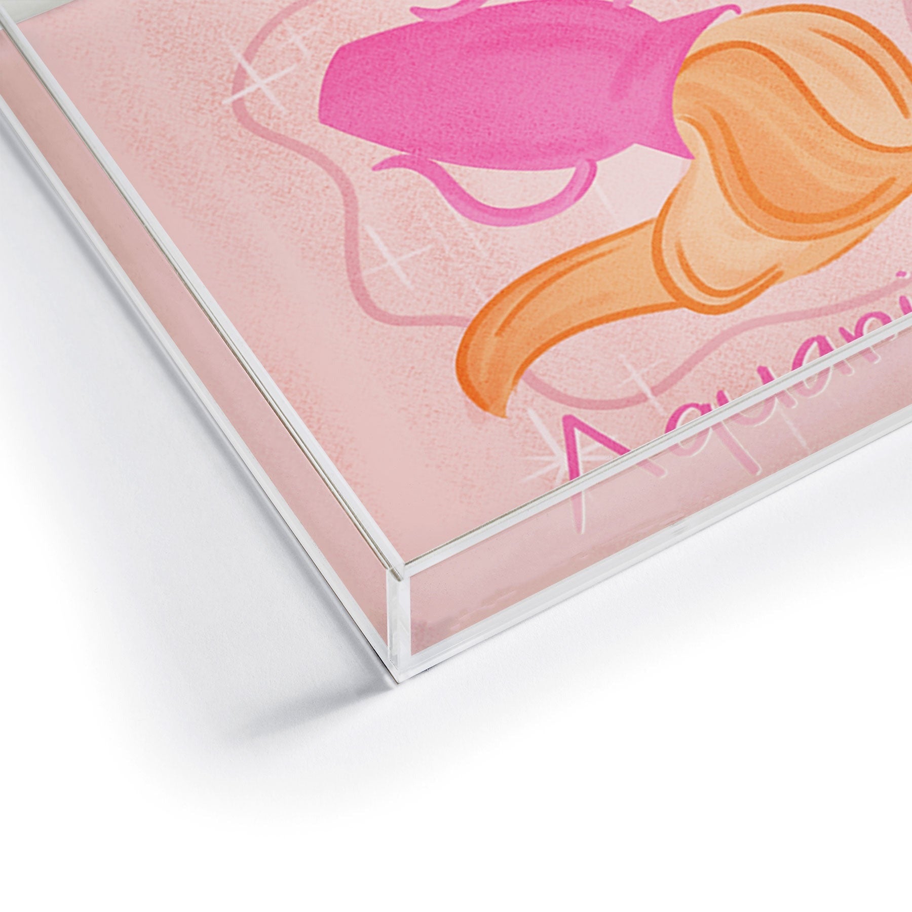 Little Om Zodiac Sign Aquarius Acrylic Tray
