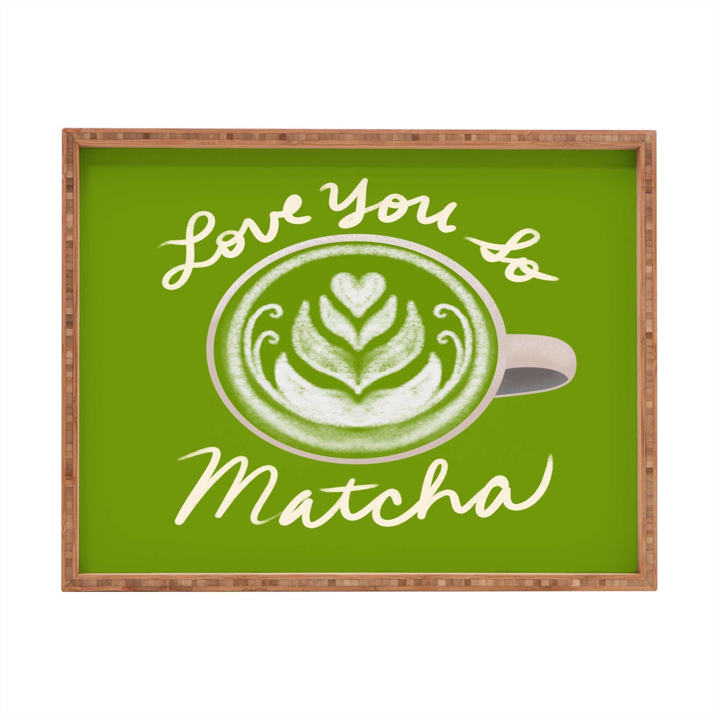Design by Spark Love You So Matcha Rectangular Tray