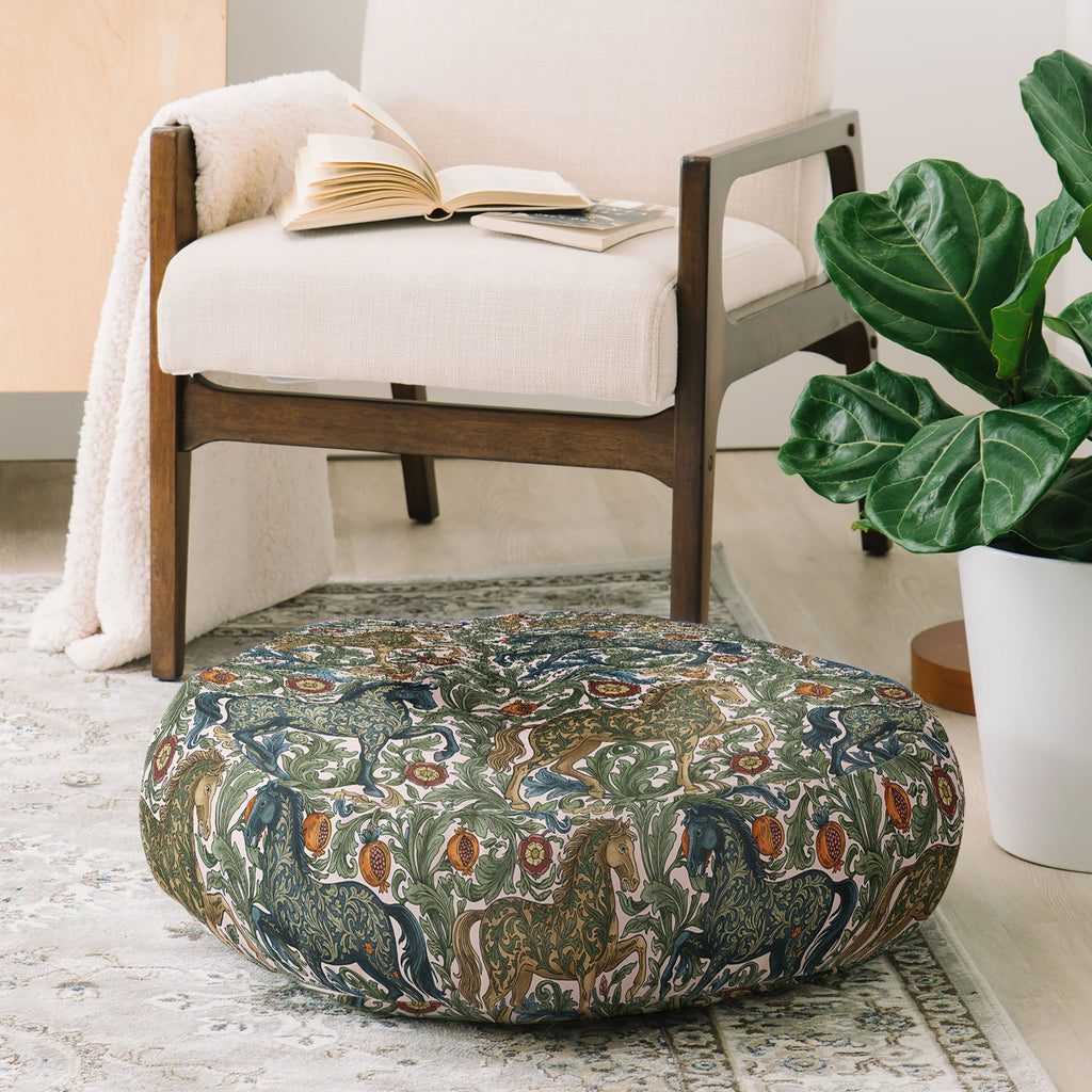 Marta Barragan Camarasa Renaissance Horse Garden Floor Pillow Round