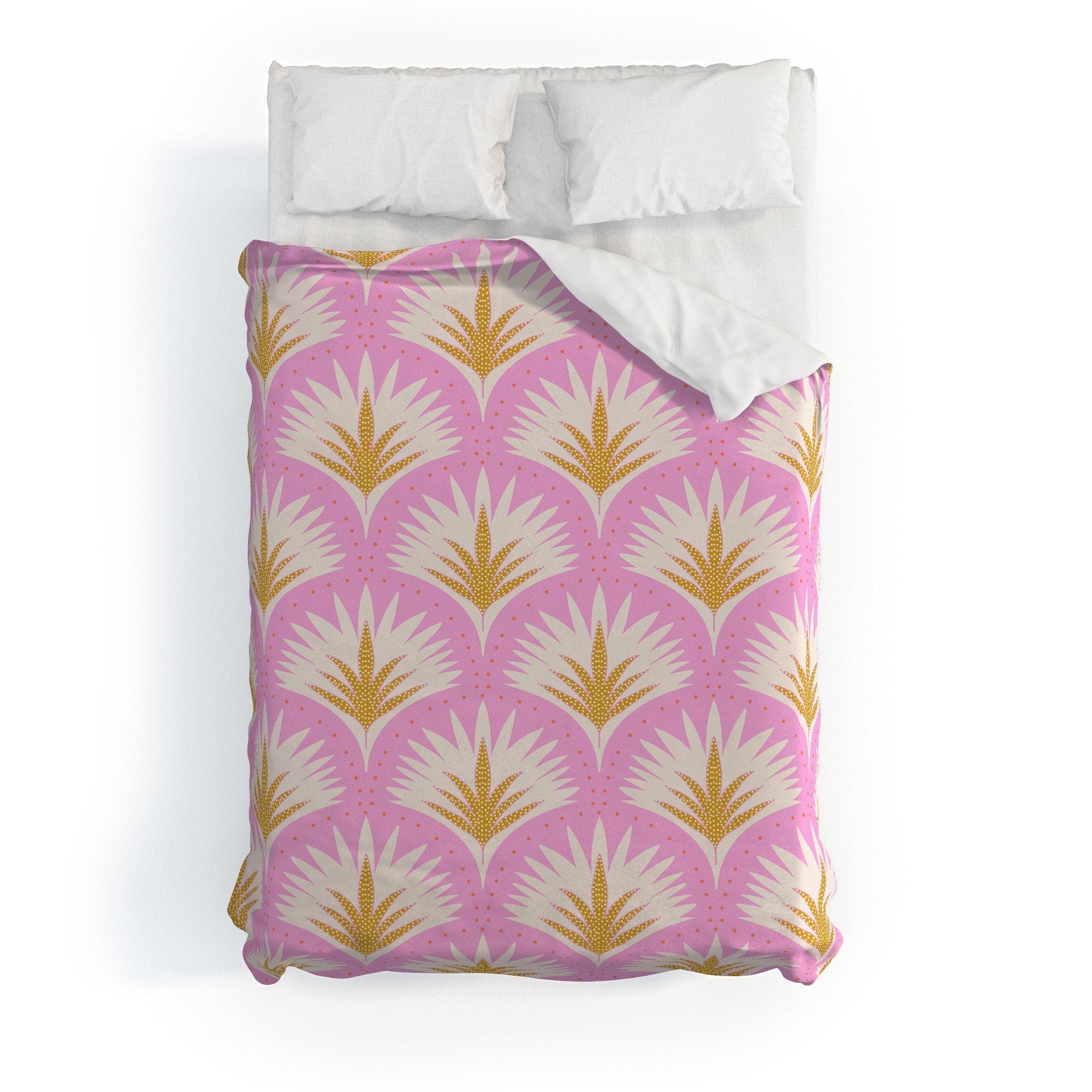 Jennifer Labre Pink Palmetto Duvet Cover
