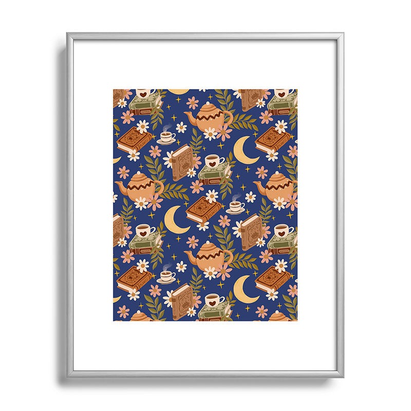 Avenie Moonlit Reading Nook II Metal Framed Art Print