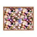 Ninola Design Botanic Retreat Ombre Abstract Watercolor Flowers Pink gold Rectangular Tray