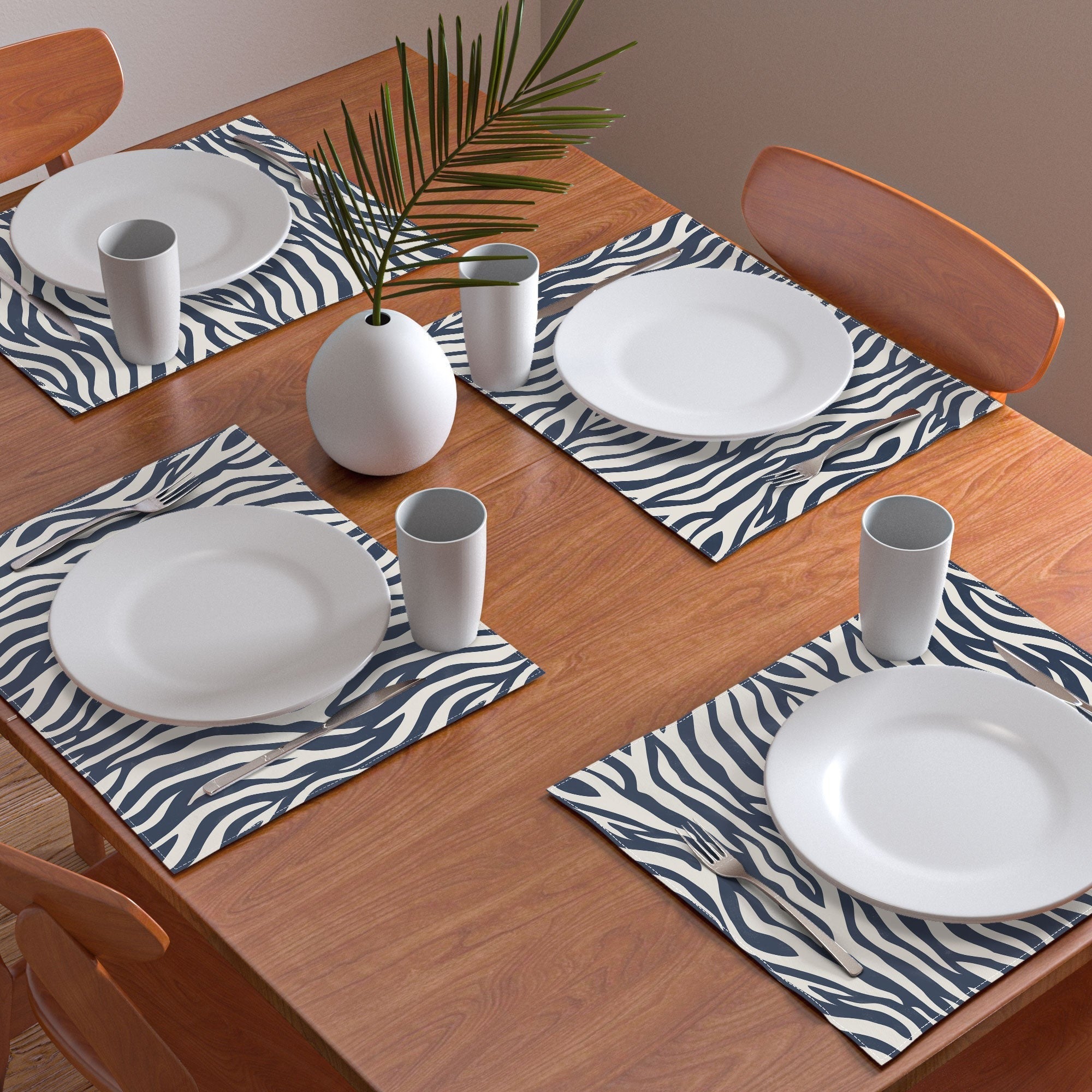 Avenie BR Navy Tiger Stripes Placemat
