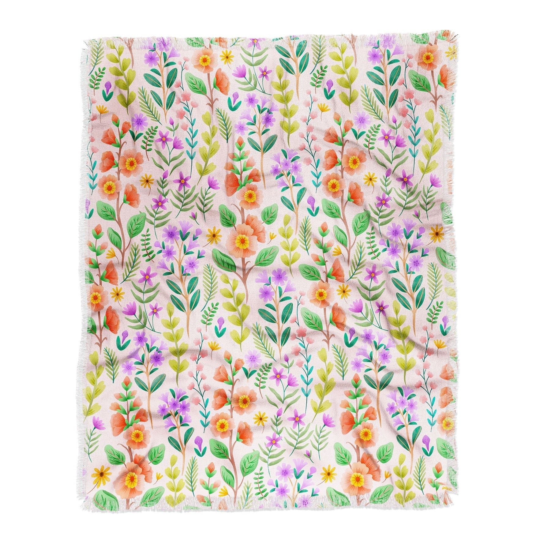 Pimlada Phuapradit Ditsy Spring Floral Throw Blanket