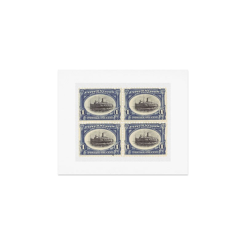 DENY Designs 1901 1c Fast Lake Navigation Stamps Art Print