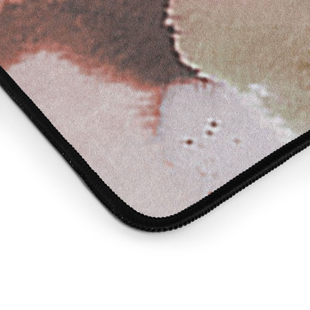 Ninola Design Botanic Retreat Ombre Abstract Watercolor Flowers Pink gold Desk Mat