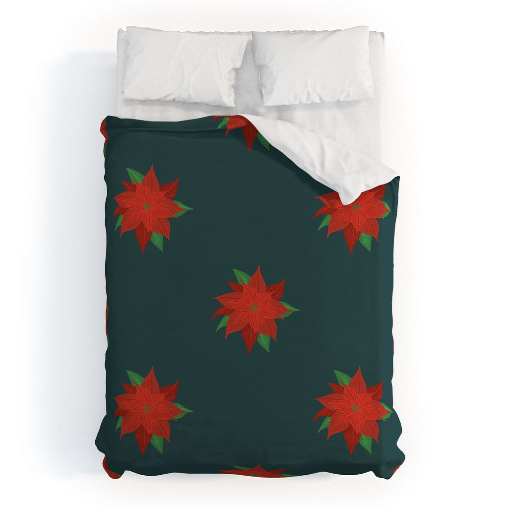 Design by Spark Poinsettia Florals Duvet Cover