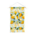 Jessica Molina Lemon Pattern on Sky Blue Wall Hanging Portrait