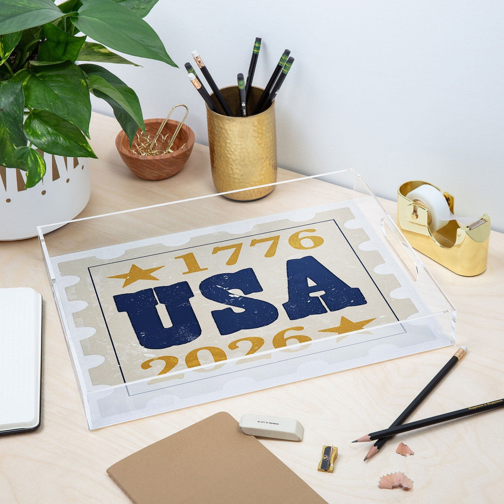 DENY Designs USA Stamp Acrylic Tray