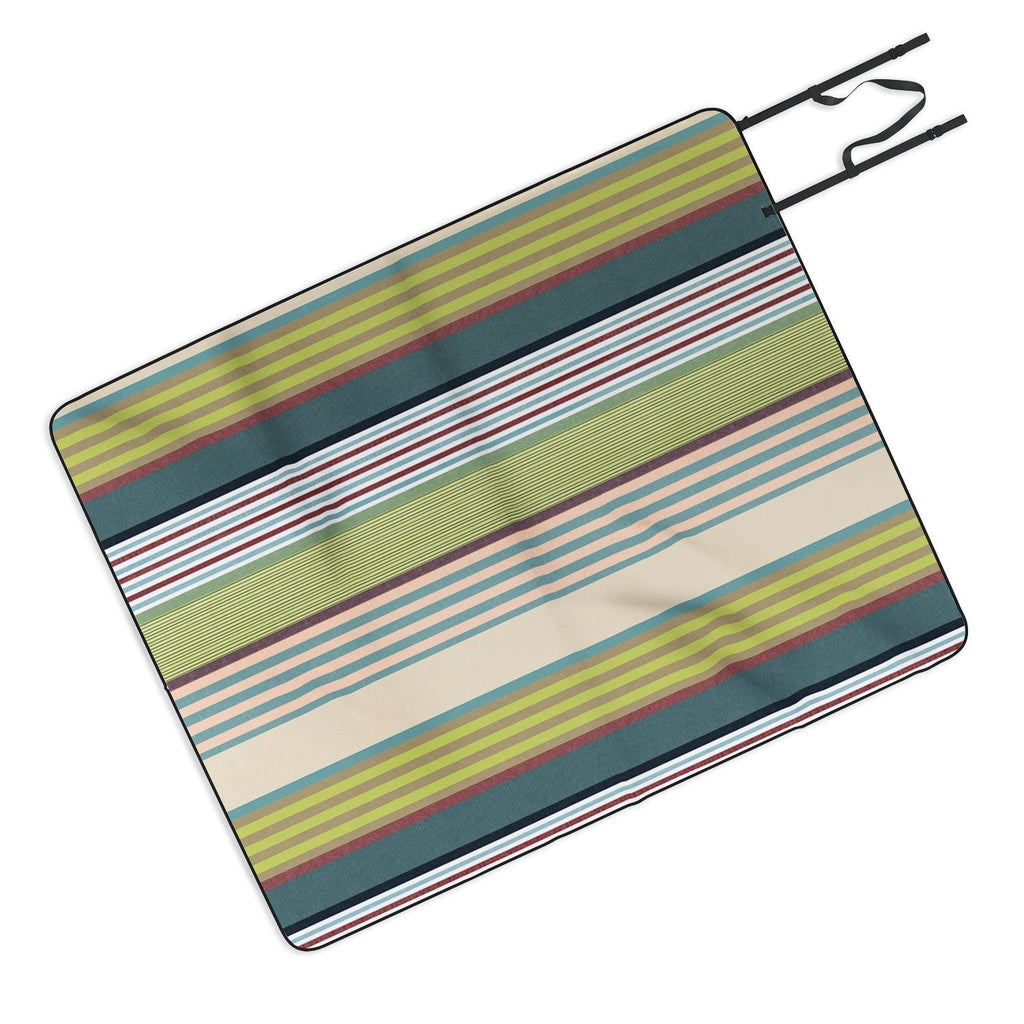 Marta Barragan Camarasa Colorful Stripe Delight Picnic Blanket