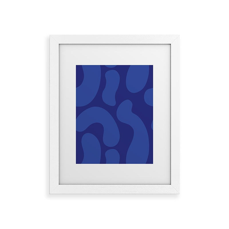 Camilla Foss Blue Pebble Framed Art Print