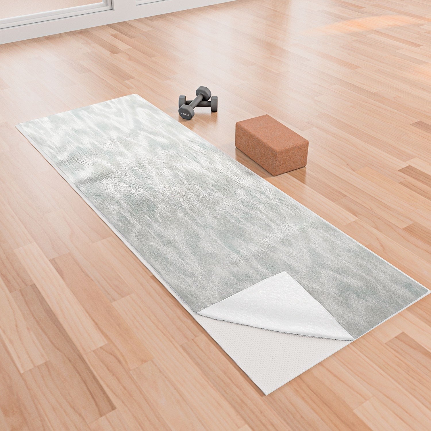 Jacqueline Maldonado Watercolor Wood Grain Yoga Towel