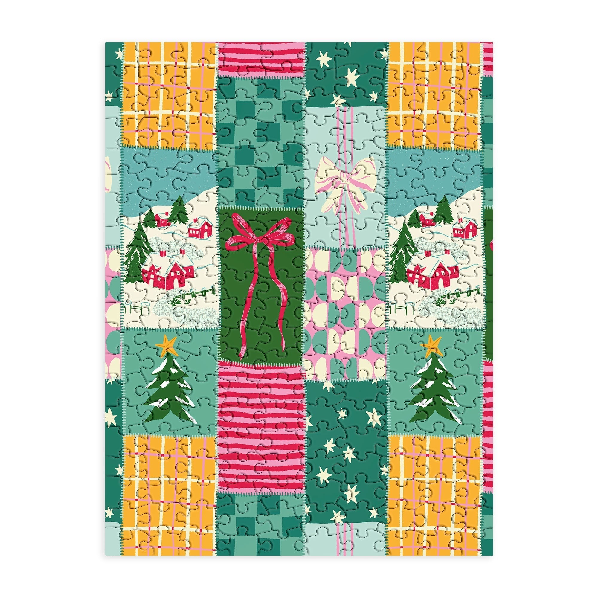 LouBruzzoni Cozy Christmas Patchwork Puzzle