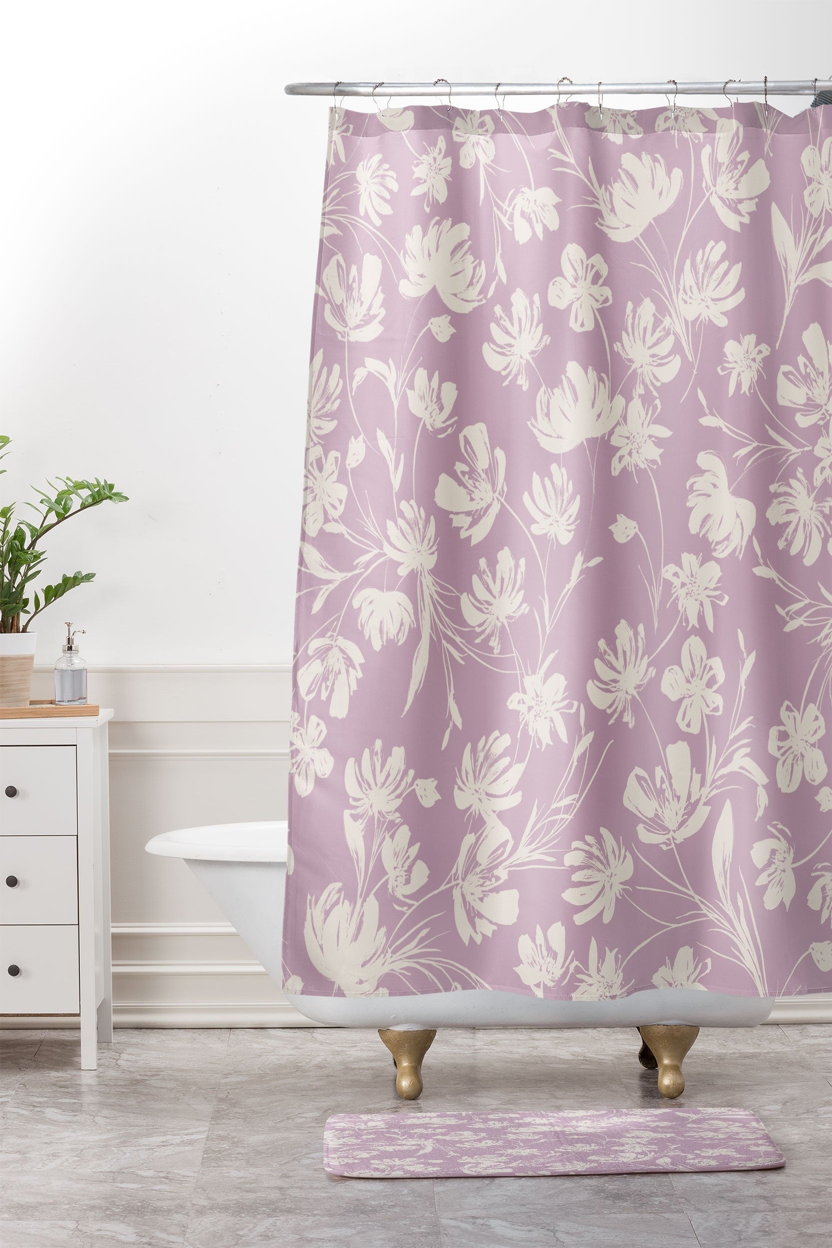 Gabriela Fuente Martine Lilac Memory Foam Bath Mat